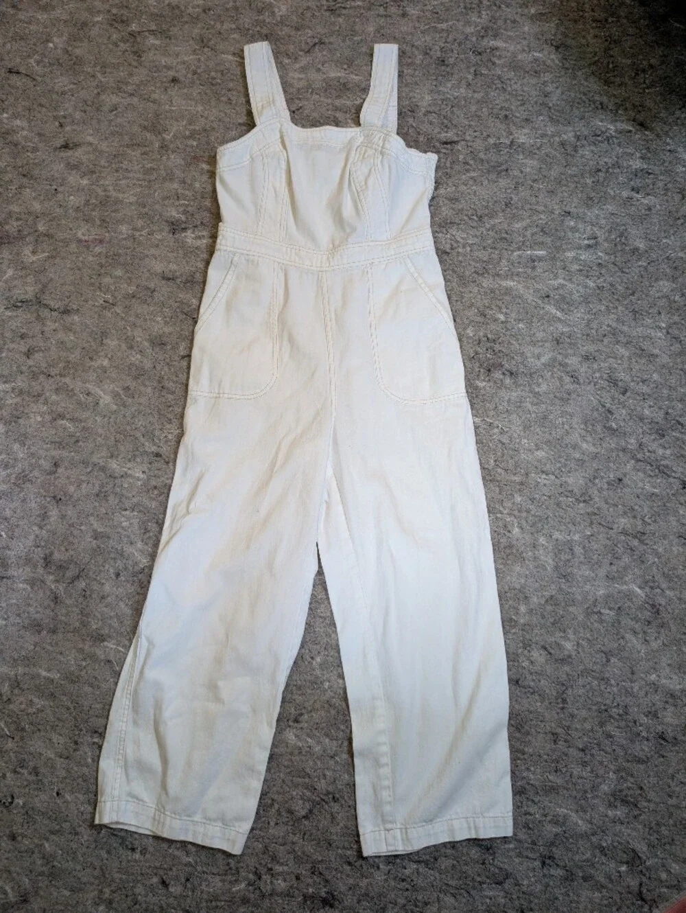 Women's Japna Strappy Wide-Leg Ankle Length Cropped Overalls Size.Small